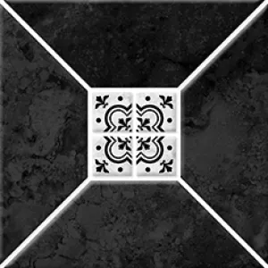 Плитка настенная Керамин Риальто 1Т тип 2 черная 20х20 см
