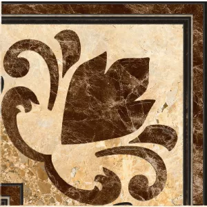 Декор напольный InterCerama Emperador коричневый 13,7*13,7 см